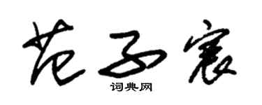 朱錫榮范子宸草書個性簽名怎么寫