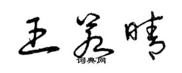 曾慶福王若晴草書個性簽名怎么寫