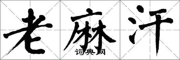 翁闓運老麻汗楷書怎么寫