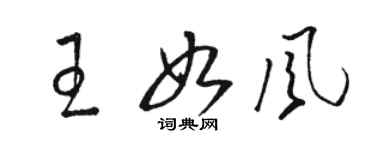 駱恆光王如風草書個性簽名怎么寫