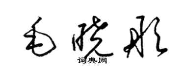 梁錦英毛曉彤草書個性簽名怎么寫