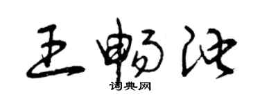 曾慶福王暢池草書個性簽名怎么寫