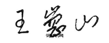 駱恆光王崗山草書個性簽名怎么寫