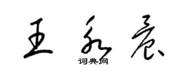 梁錦英王永晨草書個性簽名怎么寫