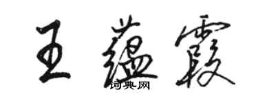 駱恆光王蘊霞行書個性簽名怎么寫