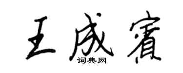 王正良王成賓行書個性簽名怎么寫