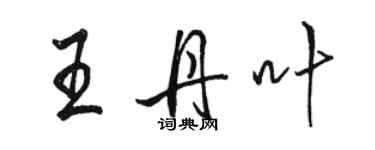 駱恆光王丹葉行書個性簽名怎么寫