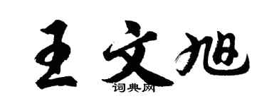 胡問遂王文旭行書個性簽名怎么寫