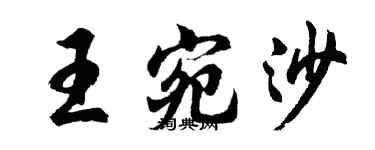 胡問遂王宛沙行書個性簽名怎么寫