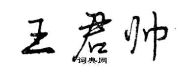 曾慶福王君帥行書個性簽名怎么寫