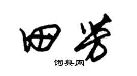 朱錫榮田芳草書個性簽名怎么寫