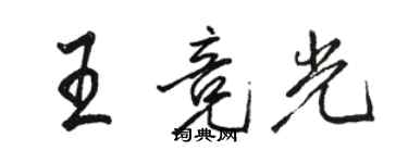 駱恆光王競光行書個性簽名怎么寫