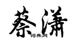 胡問遂蔡瀟行書個性簽名怎么寫