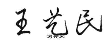 駱恆光王藝民行書個性簽名怎么寫