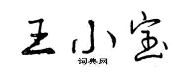 曾慶福王小寶行書個性簽名怎么寫