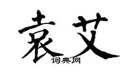 翁闓運袁艾楷書個性簽名怎么寫