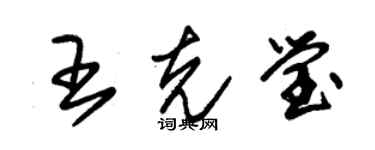 朱錫榮王克瑩草書個性簽名怎么寫