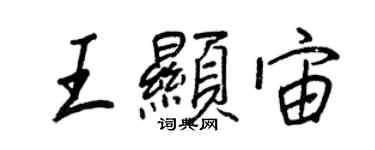 王正良王顯宙行書個性簽名怎么寫