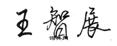 駱恆光王智展行書個性簽名怎么寫