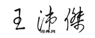 駱恆光王沛傑草書個性簽名怎么寫