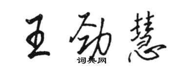 駱恆光王勁慧行書個性簽名怎么寫