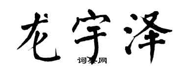 翁闓運龍宇澤楷書個性簽名怎么寫