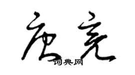 曾慶福唐亮草書個性簽名怎么寫