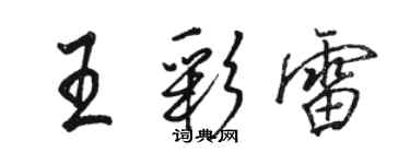 駱恆光王彩雷行書個性簽名怎么寫