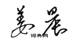 駱恆光姜晨草書個性簽名怎么寫