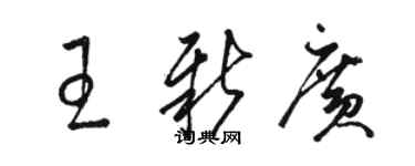 駱恆光王新廣草書個性簽名怎么寫