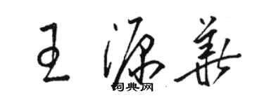 駱恆光王源華草書個性簽名怎么寫