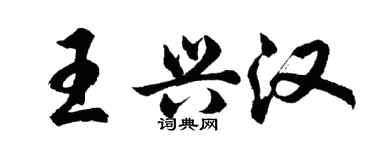 胡問遂王興漢行書個性簽名怎么寫