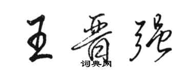 駱恆光王晉強行書個性簽名怎么寫