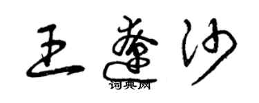 曾慶福王遼沙草書個性簽名怎么寫