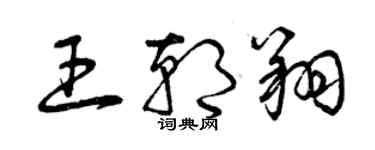 曾慶福王朝翔草書個性簽名怎么寫