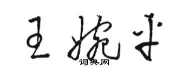 駱恆光王婉平草書個性簽名怎么寫