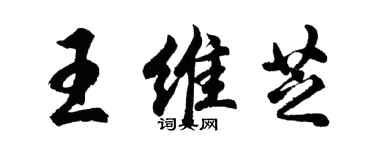 胡問遂王維芝行書個性簽名怎么寫