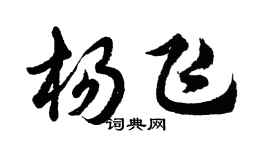 胡問遂楊飛行書個性簽名怎么寫