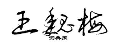 曾慶福王魏梅草書個性簽名怎么寫