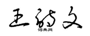 曾慶福王詩文草書個性簽名怎么寫