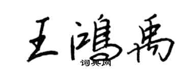 王正良王鴻禹行書個性簽名怎么寫