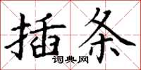 丁謙插條楷書怎么寫