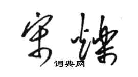 駱恆光宋爍草書個性簽名怎么寫