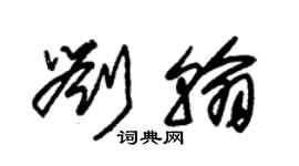 朱錫榮劉翰草書個性簽名怎么寫