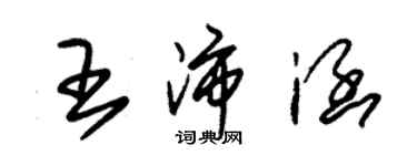 朱錫榮王沛涵草書個性簽名怎么寫