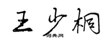 曾慶福王少桐行書個性簽名怎么寫