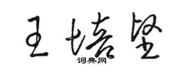 駱恆光王培堅草書個性簽名怎么寫