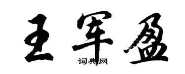 胡問遂王軍盈行書個性簽名怎么寫