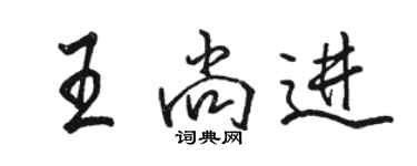 駱恆光王尚進行書個性簽名怎么寫