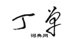 駱恆光丁單草書個性簽名怎么寫